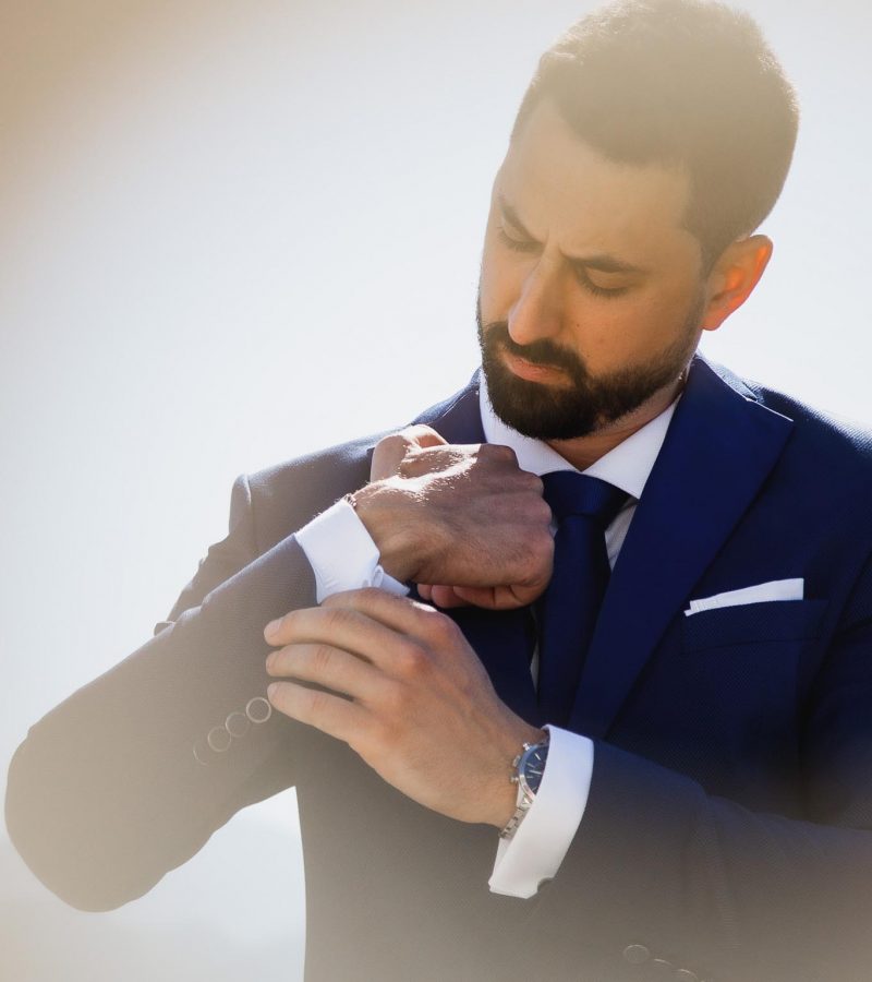 wedding photography - groom photo in crete